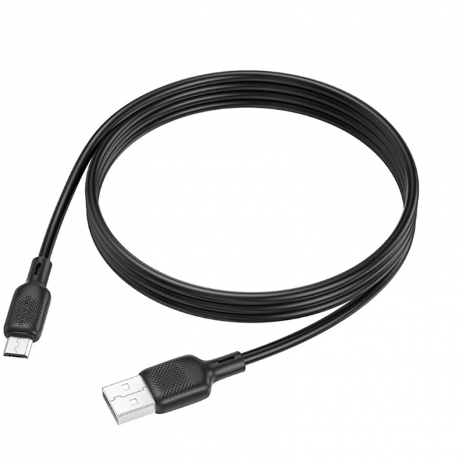 Кабель Borofone BX113 Lenny MicroUSB Black 1m-2