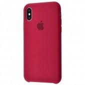 Оригинальный силиконовый чехол для iPhone Xs Max Бордовый