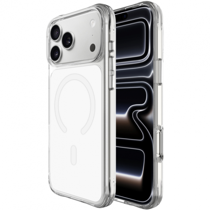 Чехол TPU+PC Space Pure Color with Magnetic Fit для Apple iPhone 17 Pro Max/18 Pro Max (6.9") White-1