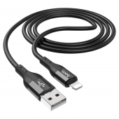 Кабель USB Hoco X72 silicone Lightning  Black 1m