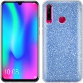 Чехол Silicone 3in1 Блёстки для Huawei Honor 10i Blue
