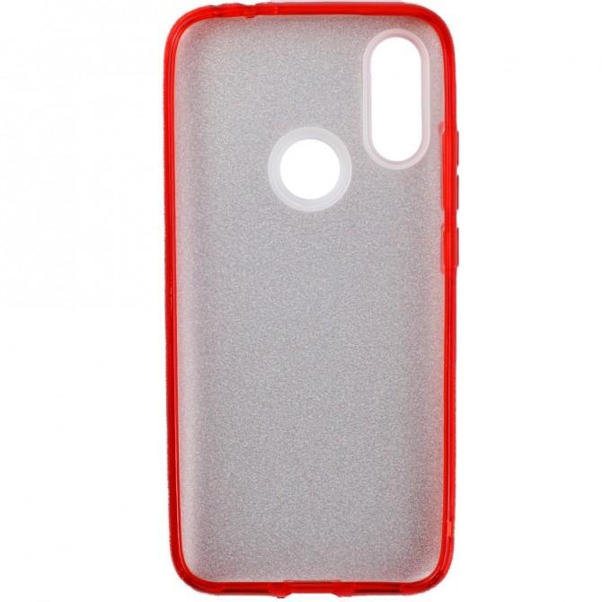 Чехол Silicone 3in1 Блёстки для Huawei P Smart Plus Red-2