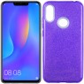 Чохол Silicone 3in1 Блискітки для Huawei P Smart Plus Фіолетовий