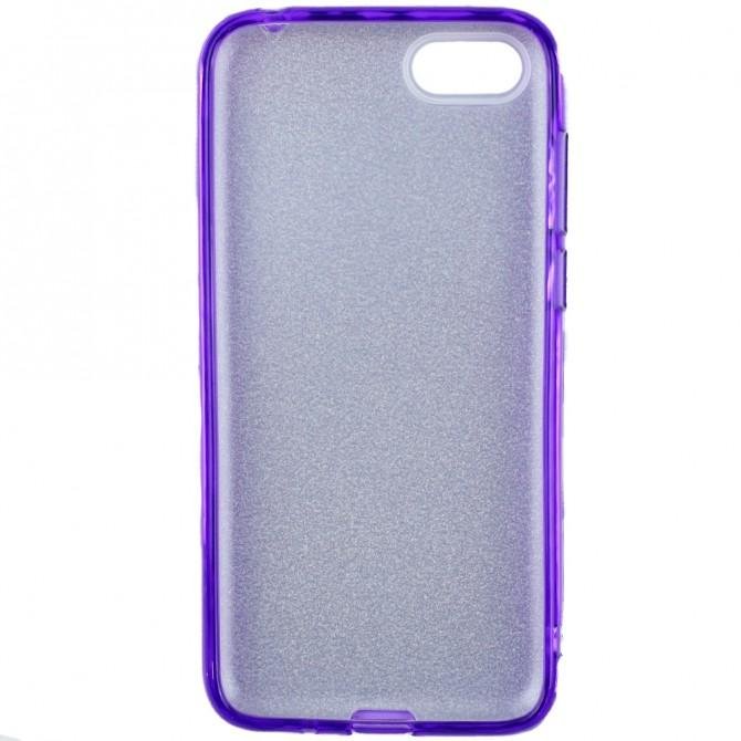 Чехол Silicone 3in1 Блёстки для Huawei Y5 2018 Violet-2