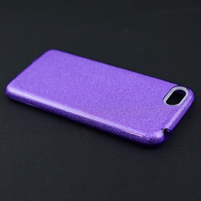 Чехол Silicone 3in1 Блёстки для Huawei Y5 2018 Violet-4