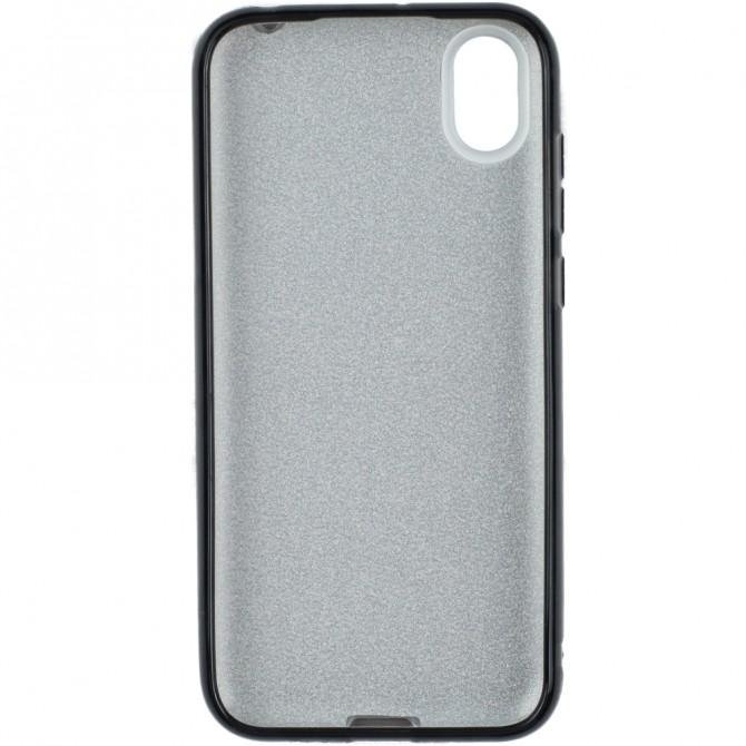 Чохол Silicone 3in1 Блискітки для Huawei Y5 2019 Чорний-2