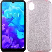 Чохол Silicone 3in1 Блискітки для Huawei Y5 2019 Рожевий Чохол Silicone 3in1 Блискітки для Huawei Y5 2019 Рожевий