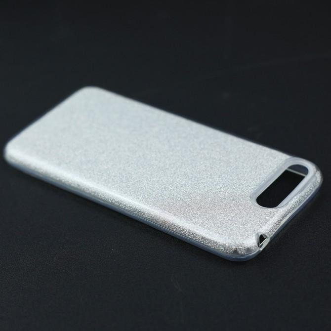 Чехол Silicone 3in1 Блёстки для Huawei Y6 2018 Silver-4