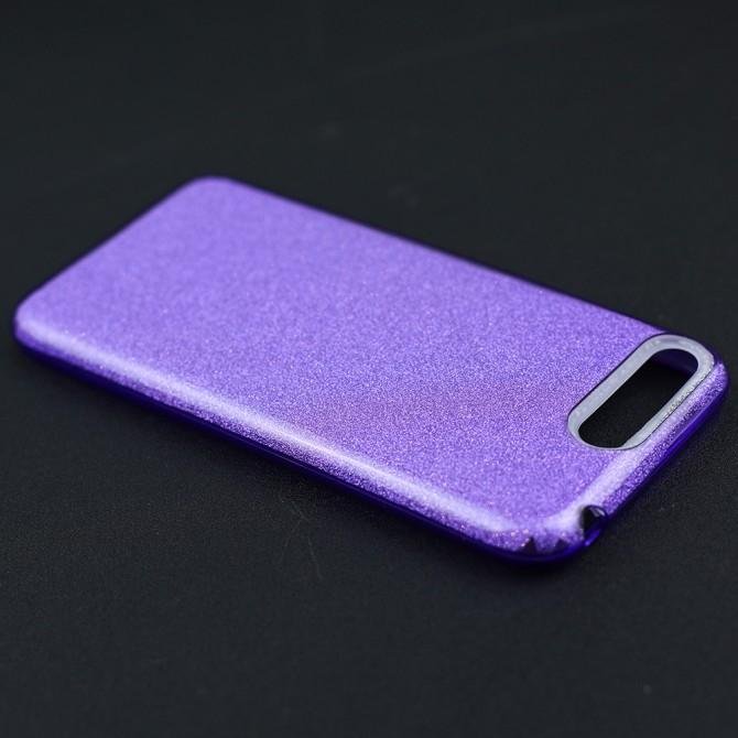 Чехол Silicone 3in1 Блёстки для Huawei Y6 2018 Violet-4