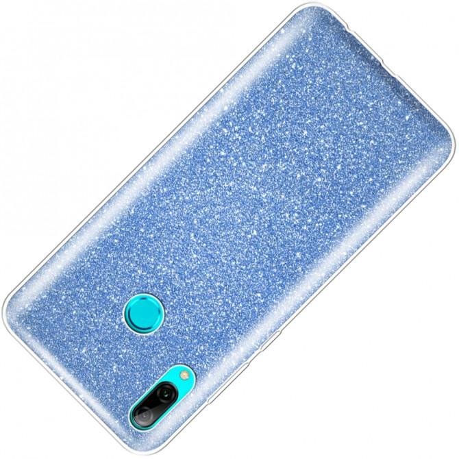 Чохол Silicone 3in1 Блискітки для Huawei P Smart 2019 Синій-2