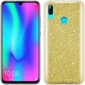 Чехол Silicone 3in1 Блёстки для Huawei P Smart 2019 Gold