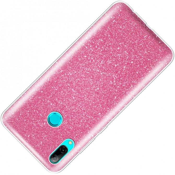 Чехол Silicone 3in1 Блёстки для Huawei P Smart 2019 Pink-2