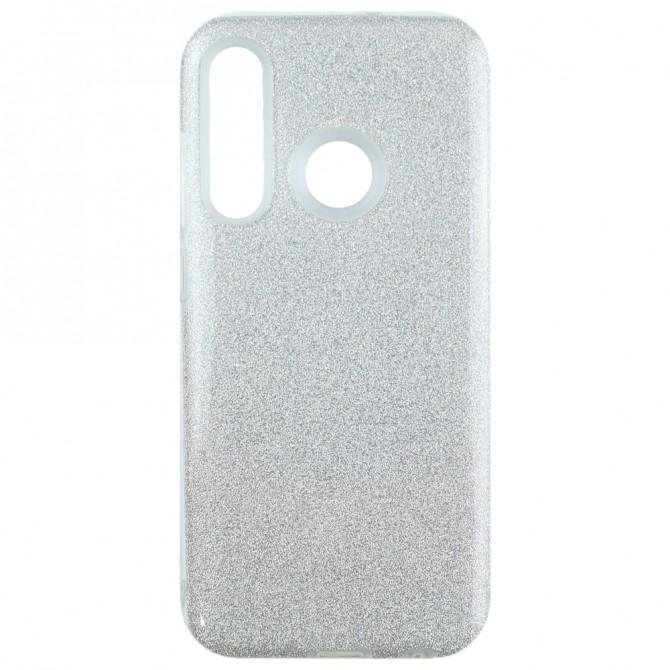 Чохол Silicone 3in1 Блискітки для Huawei P Smart 2019 Срібло-1