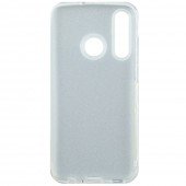Чехол Silicone 3in1 Блёстки для Huawei P Smart 2019 Silver