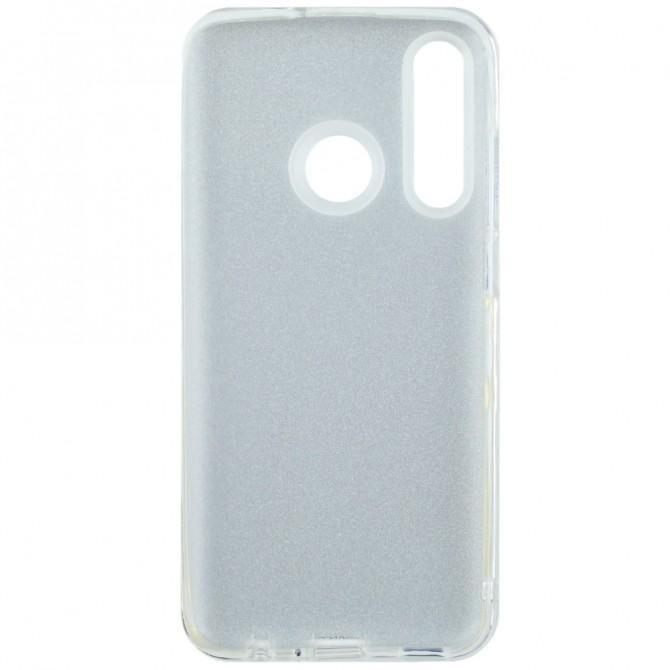 Чохол Silicone 3in1 Блискітки для Huawei P Smart 2019 Срібло-2
