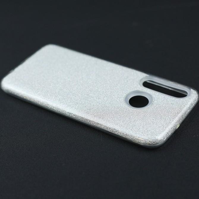 Чохол Silicone 3in1 Блискітки для Huawei P Smart 2019 Срібло-4