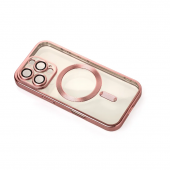 Силиконовый чехол SHINING with MagSafe для iPhone 13 Pro Розово Золотой