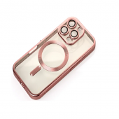 Силиконовый чехол SHINING with MagSafe для iPhone 13 Pro Розово Золотой