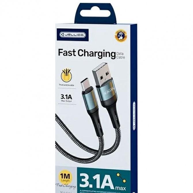 Кабель Jellico A20 Type-C 1m 3A Black-1