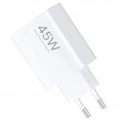 Мережевий зарядний пристрій Xiaomi Original Charger Turbo 45W White