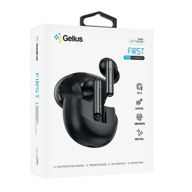 Навушники Bluetooth Headset Gelius First GP-TWS038 Black-3