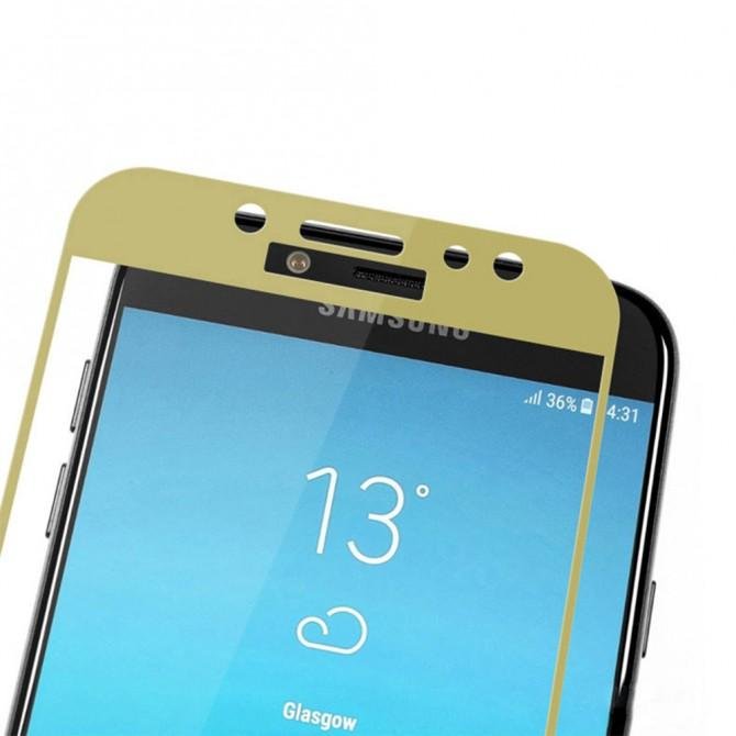 Защитное стекло для SAMSUNG J530 Galaxy J5 (2017) (0.3 мм, 2.5D, с золотистым Silk Screen покрытием-2