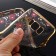 Прозрачный чехол с цветами и стразами для Samsung G955 Galaxy S8 Plus с глянцевым бампером (Золотой/