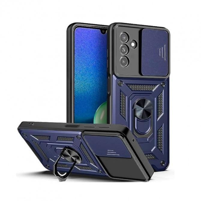Противоударный чехол для Samsung M556 Galaxy M55 5G Blue (with Camshield and magnet)