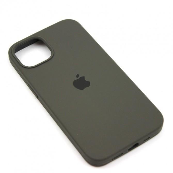 Оригинальный силиконовый чехол для iPhone 13 Болотный FULL-1