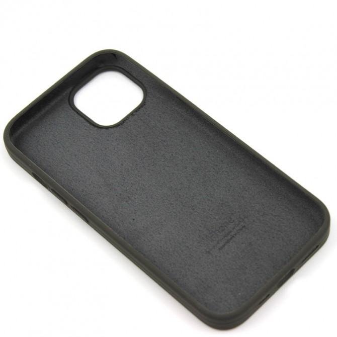 Оригинальный силиконовый чехол для iPhone 13 Болотный FULL-2