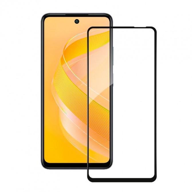 Захисне скло для Infinix Hot 50 Pro Full Glue (0.3 мм, 2.5D, чорне) ЛЮКС