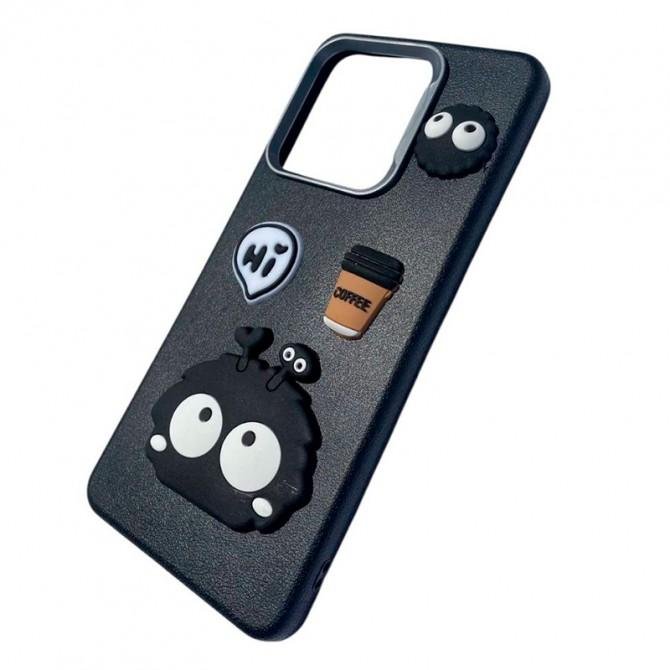 Чехол TPU Leather Toys для Xiaomi Redmi Note 13 4G (Monster / Grey)-1