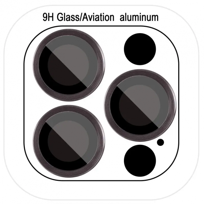 Защитное стекло на камеру Metal Classic (в упаковке) для iPhone 18 Pro (6.3)/ 18 Pro Max (6.9") Борд