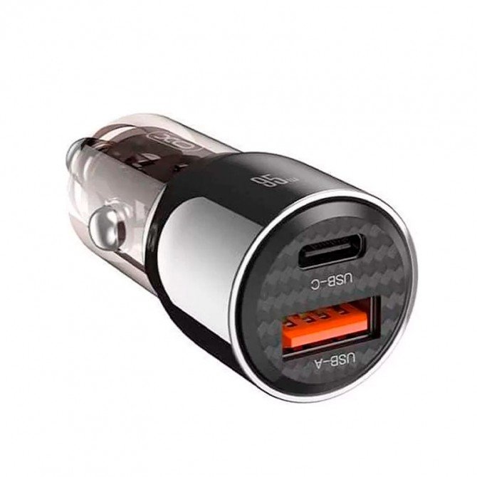 Автомобільний зарядний пристрій XO CC58 1 USB QC 3.0 + Type-C PD (95W) Black-1