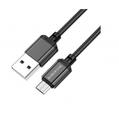 Кабель USB Borofone BX87 Sharp MicroUSB Black 2m