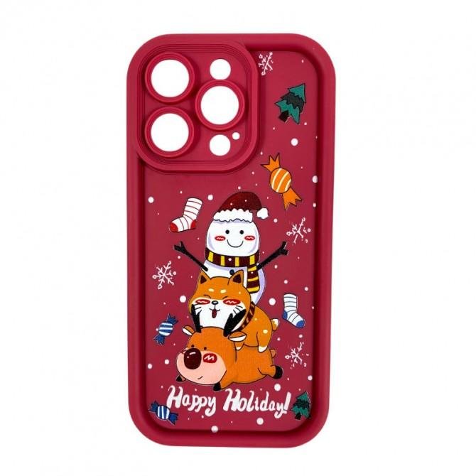 Чехол TPU Merry Christmas iPhone 12 Pro Bordo
