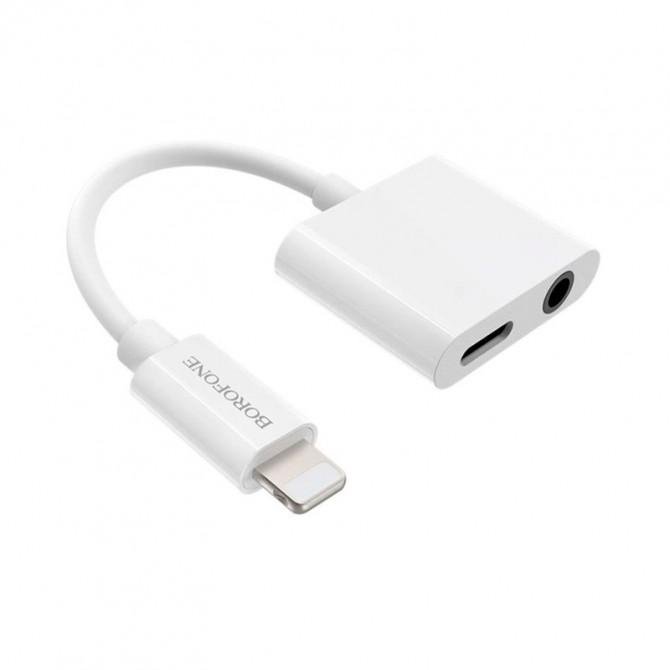 Адаптер Borofone BV12 Lightning to 3.5 Digital audio converter White