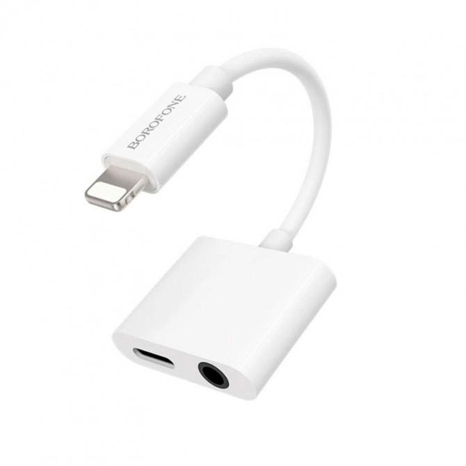 Адаптер Borofone BV12 Lightning to 3.5 Digital audio converter White-1