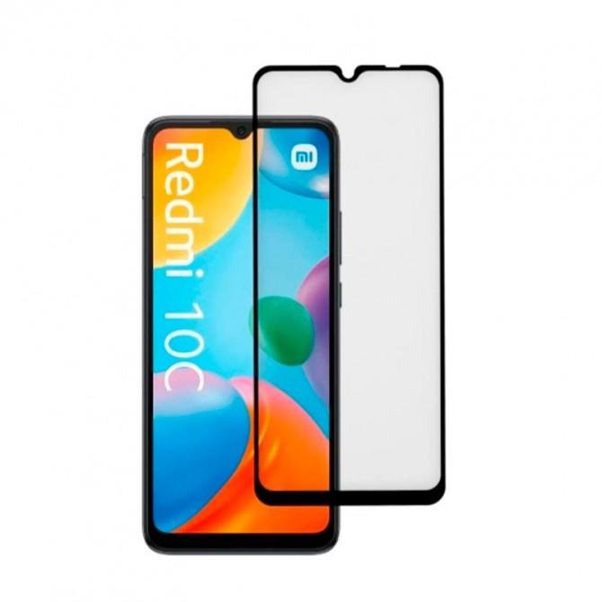 Защитное стекло для XIAOMI Redmi 10c/ 12c/ Poco C40 Full Glue (0.3 мм, 2.5D, черное)