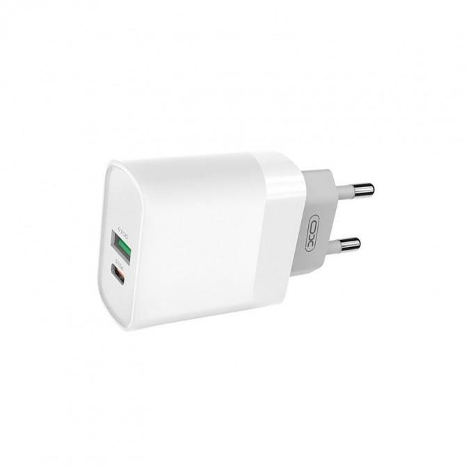 Мережевий зарядний пристрій XO L64 PD 18W/1 USB+1 USB-C White-1