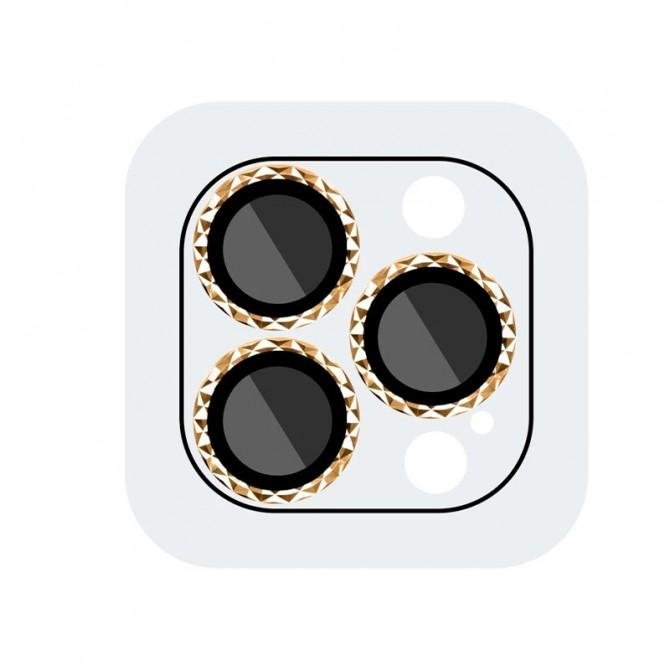 Захисне скло на камеру Metal Shine (в упак.) для Apple iPhone 12 Pro/ 11 Pro/ 11 Pro Max Золотий