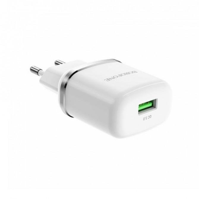 Мережевий зарядний пристрій Borofone BA36A QC3.0 White-1