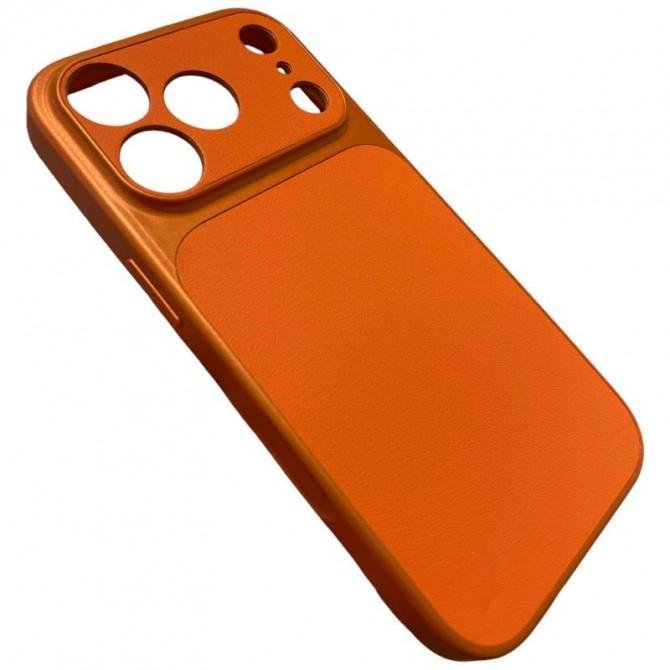 Накладка PC+Leather для iPhone 17 Pro Помаранчевий-2