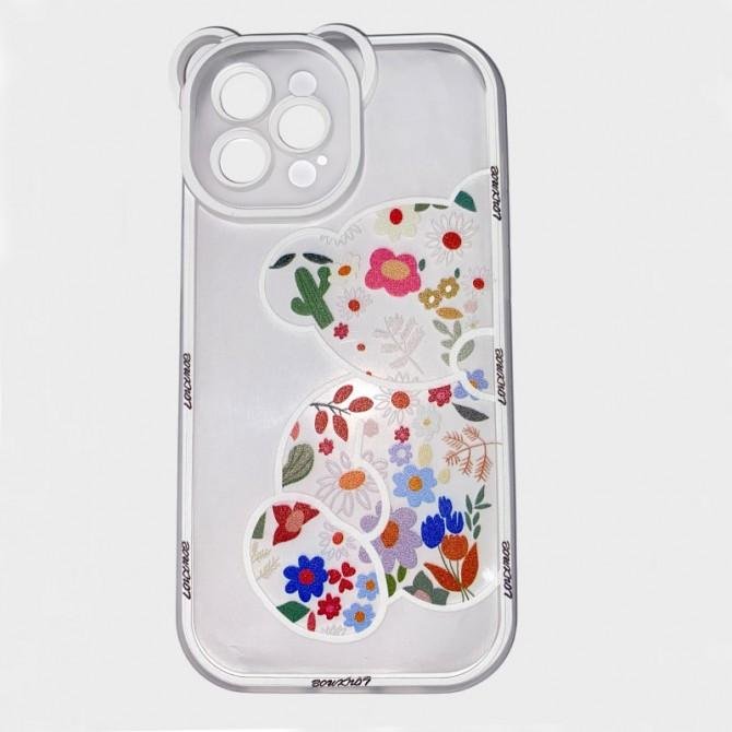Чохол Spring Spirit series for iPhone 12 Pro Flowered Bear Clear