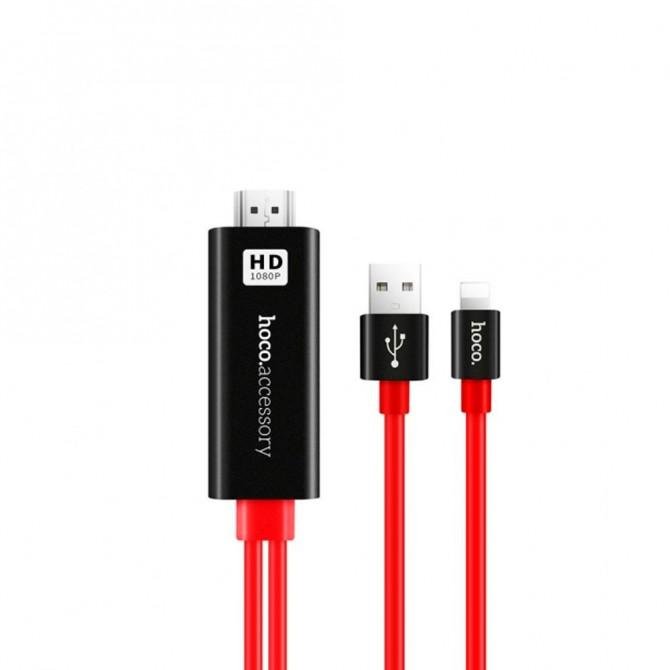 Кабель Hoco UA4 HDMI Lightning/USB Черный-2