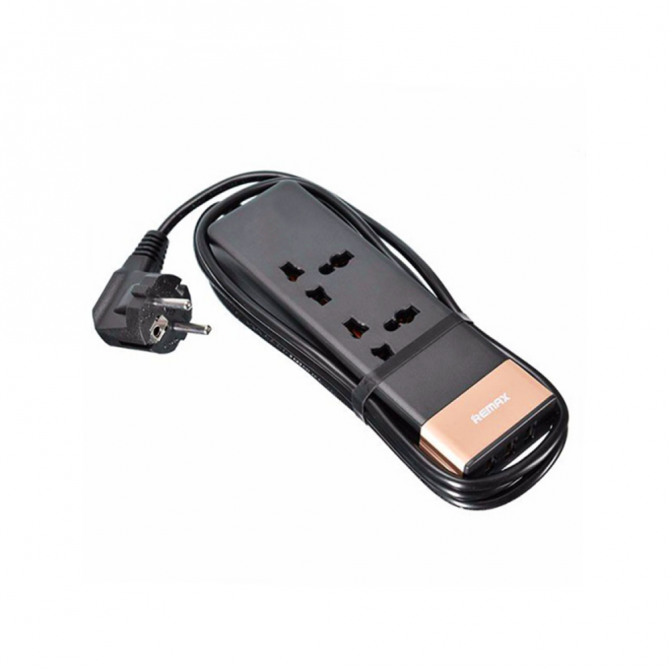Мережевий подовжувач Remax RU-S3 2 розетки + 3 USB Чорний 1.5m-2