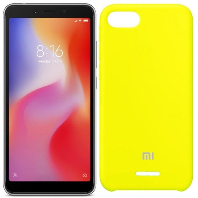 Чехол Soft Case для Xiaomi Redmi 6a Ярко жёлтый