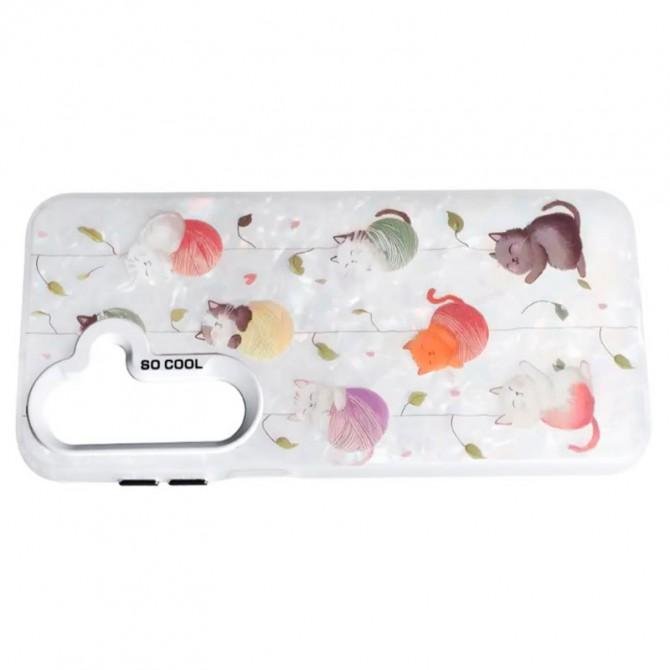 Чохол-накладка PC Soft Milk для Samsung A17 Cat with threads-1