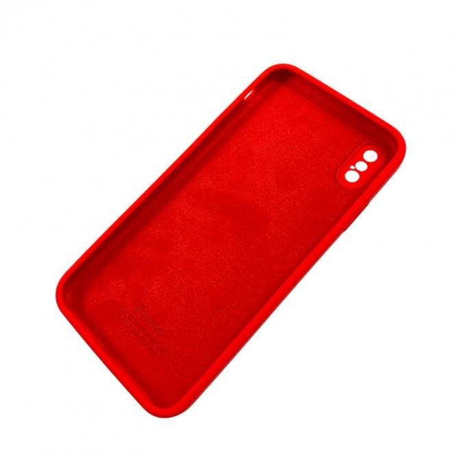 Силиконовый чехол для iPhone Xs Max Красный FULL (SQUARE SHAPE)-1
