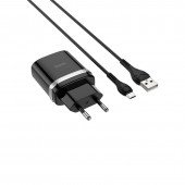 МЗП 1USB Hoco C12Q QC Black + USB Cable MicroUSB (2.4A) МЗП 1USB Hoco C12Q QC Black + USB Cable MicroUSB (2.4A)